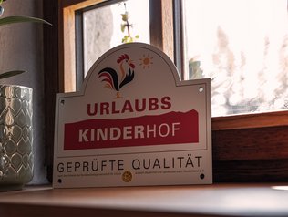 Ausgezeichnet als Qualitätsgeprüfter UrlaubsKinderhof