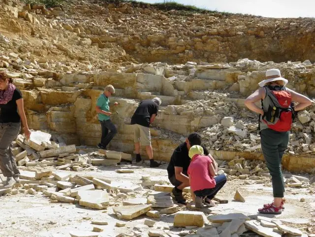 Fossilien klopfen im Naturpark Altmühltal