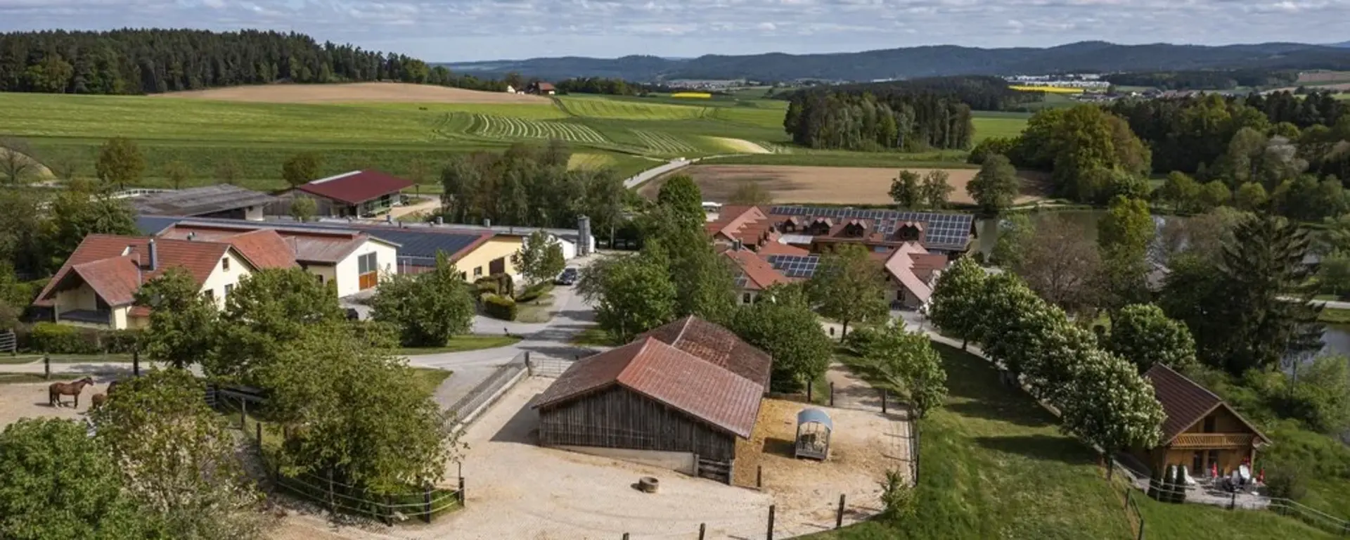 Blick von Oben auf das Anwesen