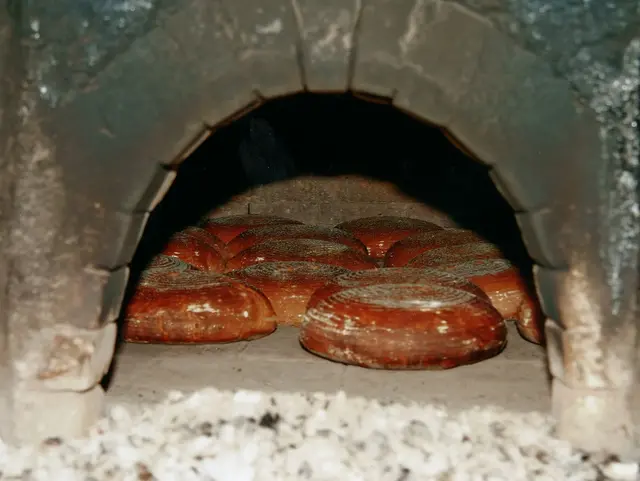 Holzofen Brotbacken im hofeigenen Holzofen