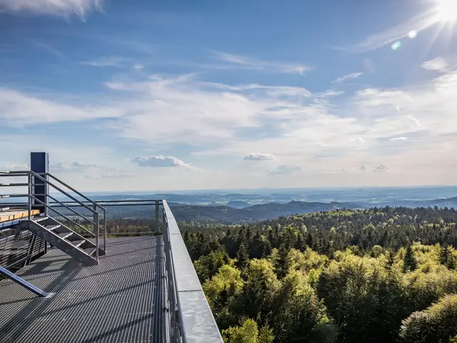 Aussichtsturm am Havran - © Tourismusverband Oberpfälzer Wald Phantastische Aussicht auf den Oberpfälzer Wald vom Aussichtsturm am Havran
