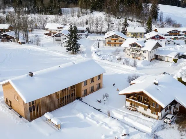 Luftaufnahme Holzhaus Erlenhof in Bad Hindelang