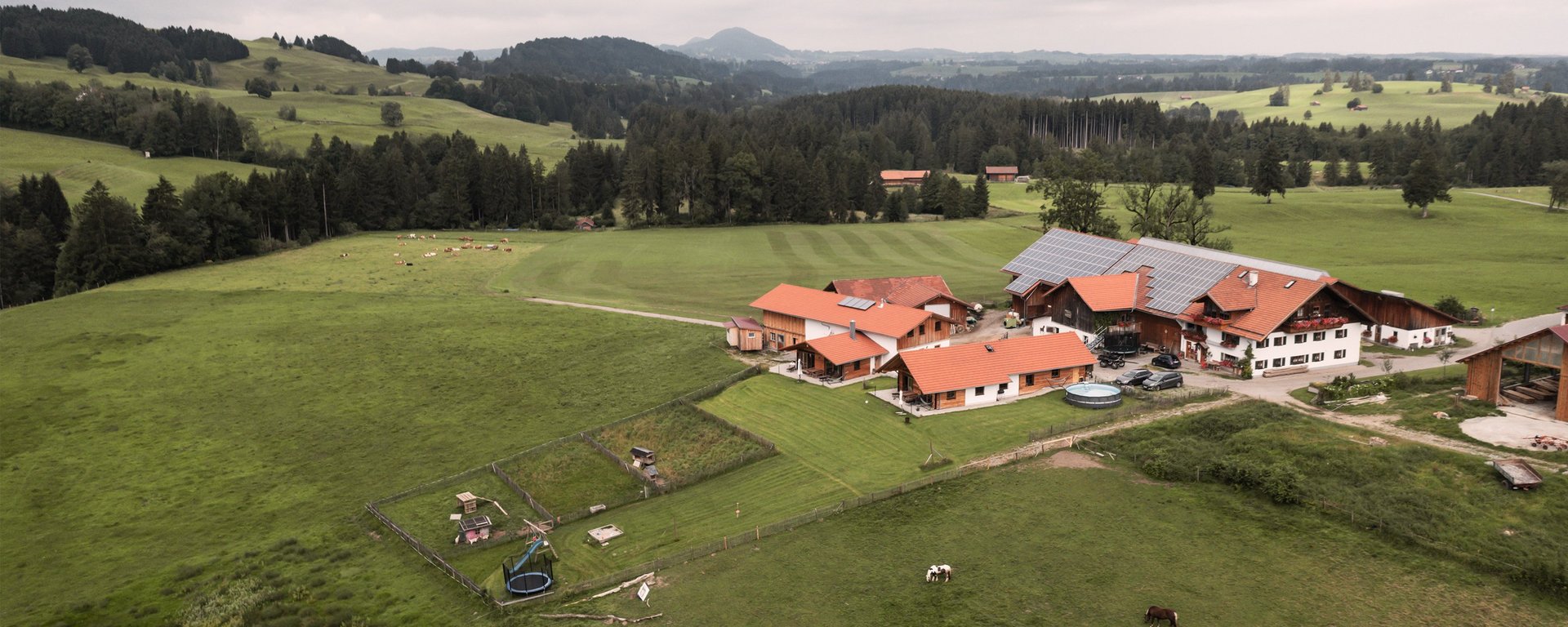 Luftaufnahme vom Biohof