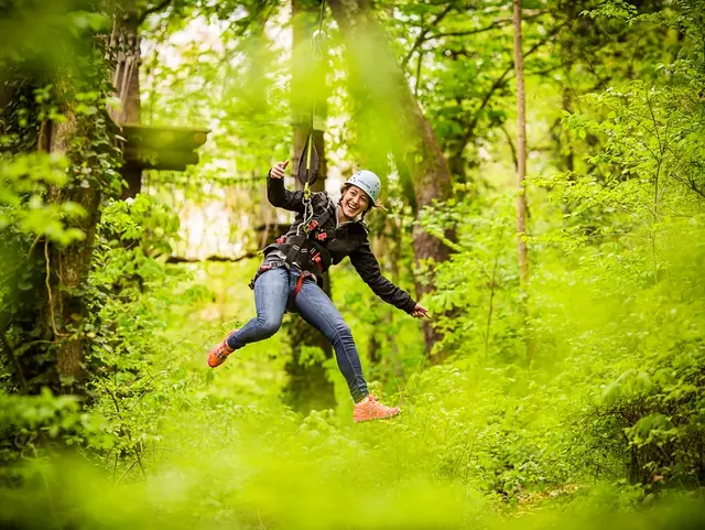 Hochseilgarten klettern im Naturpark Altmühltal