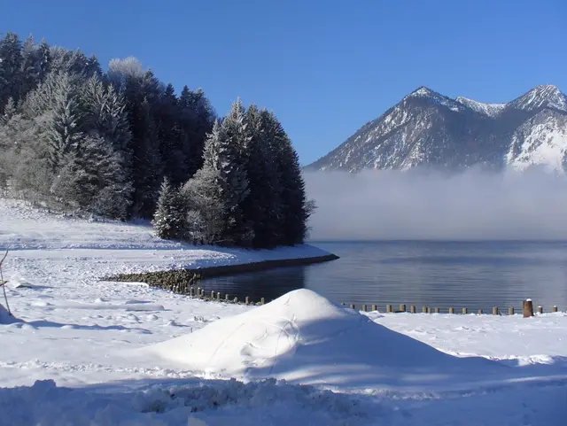 Walchensee Ufer im Winter