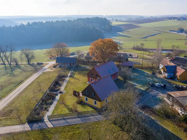 Luftaufnahme vom Ferienhof Gögelein in Feuchtwangen