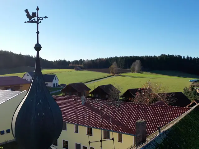 Ausblick über den Gowerlhof in Tirschenreuth im Oberpfälzer Wald