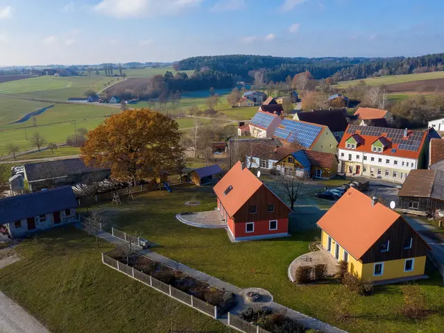 Luftaufnahme vom Ferienhof Gögelein in Feuchtwangen