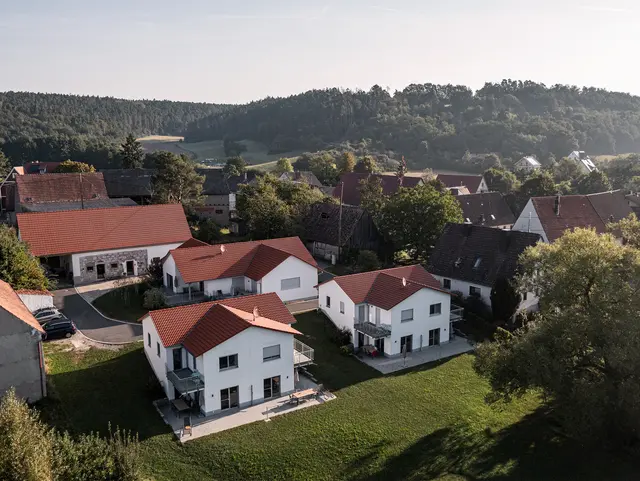 Lage des Hofes von oben im Steigerwald