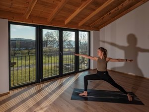 Yoga im eigenen Studio auf dem Bauernhof